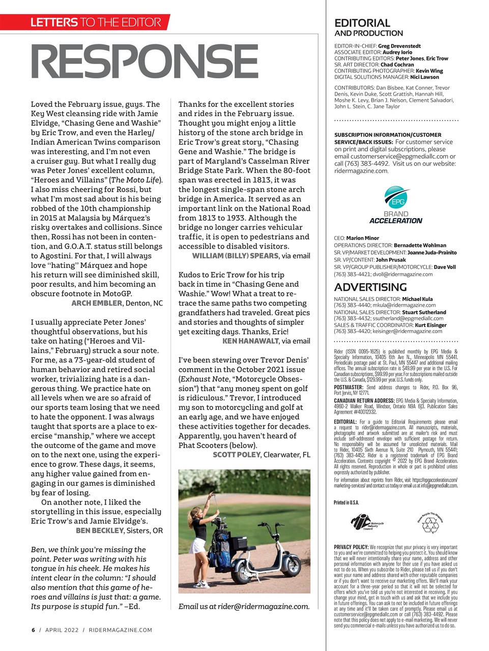 Rider Magazine Preview Pages