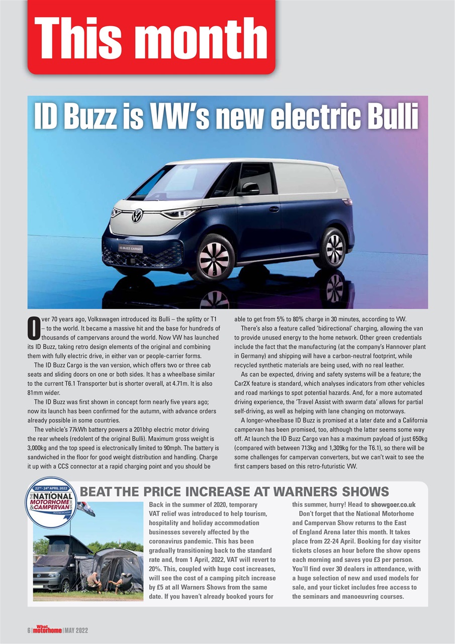 What Motorhome magazine Preview Pages