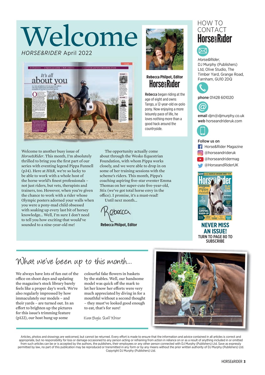Horse&Rider Magazine - UK equestrian magazine for Horse and Rider Preview Pages