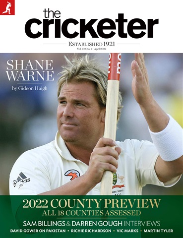 The Cricketer Magazine issue April 2022