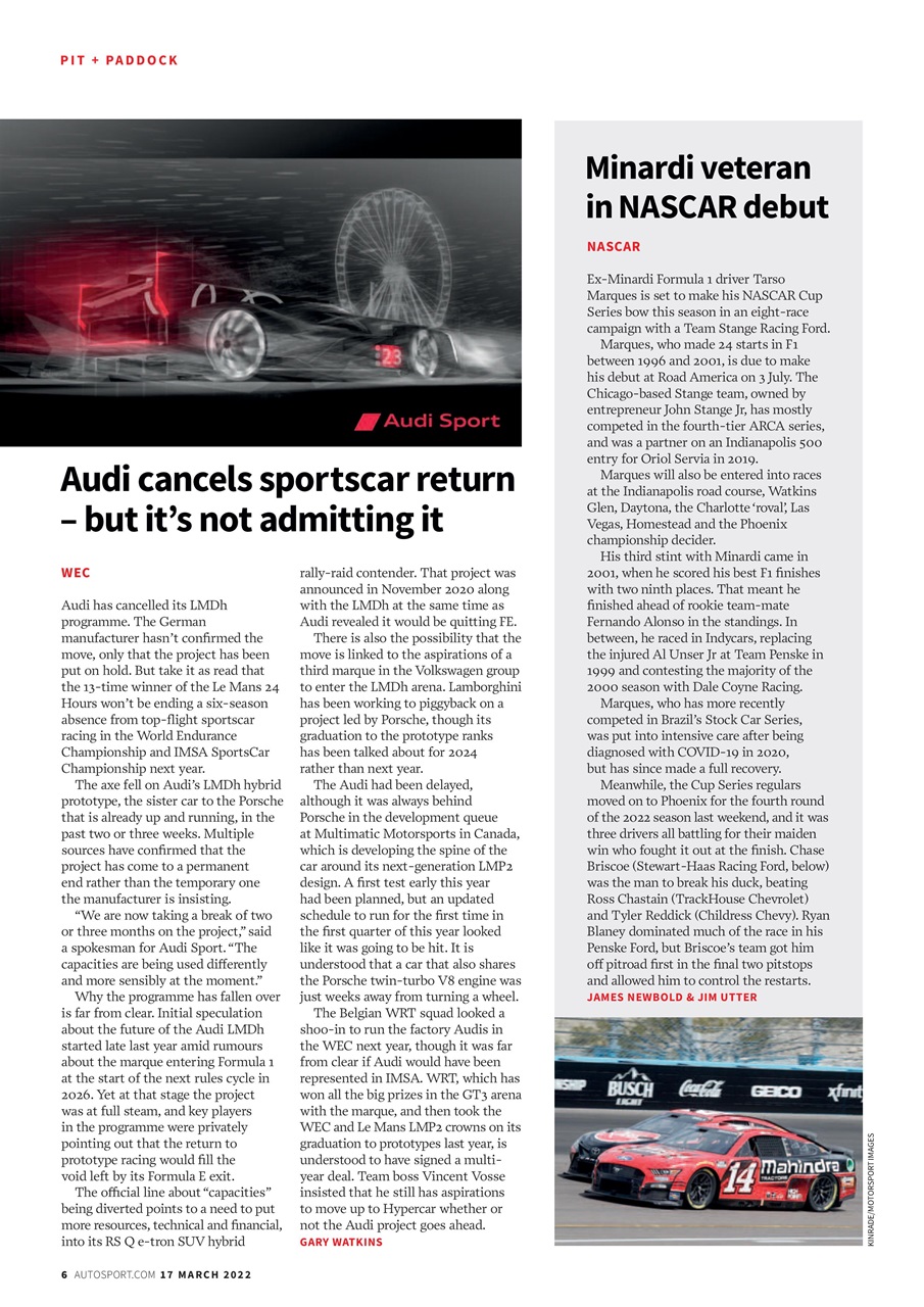 Autosport Preview Pages