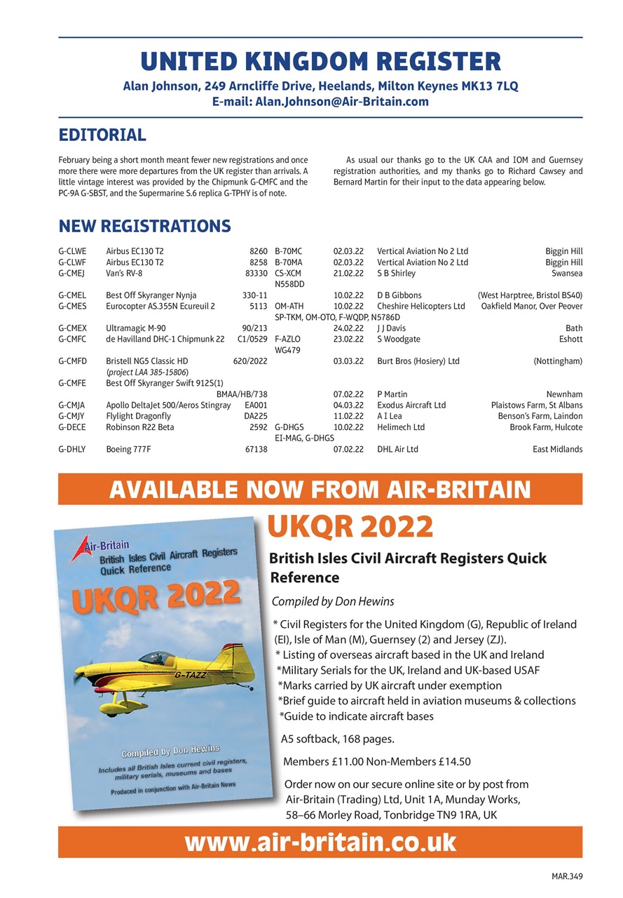 Air Britain News Preview Pages