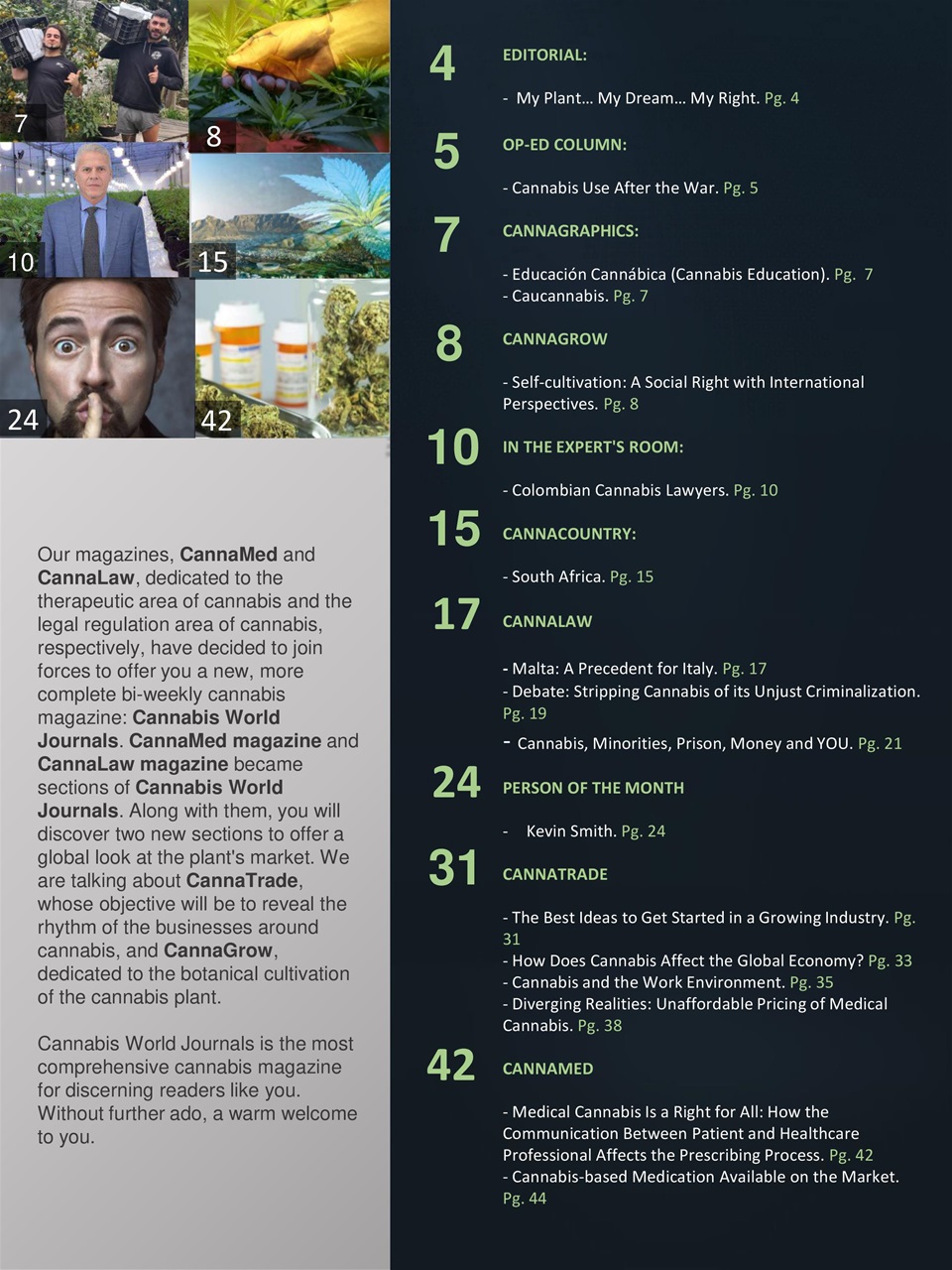 Cannabis World Journals Preview Pages