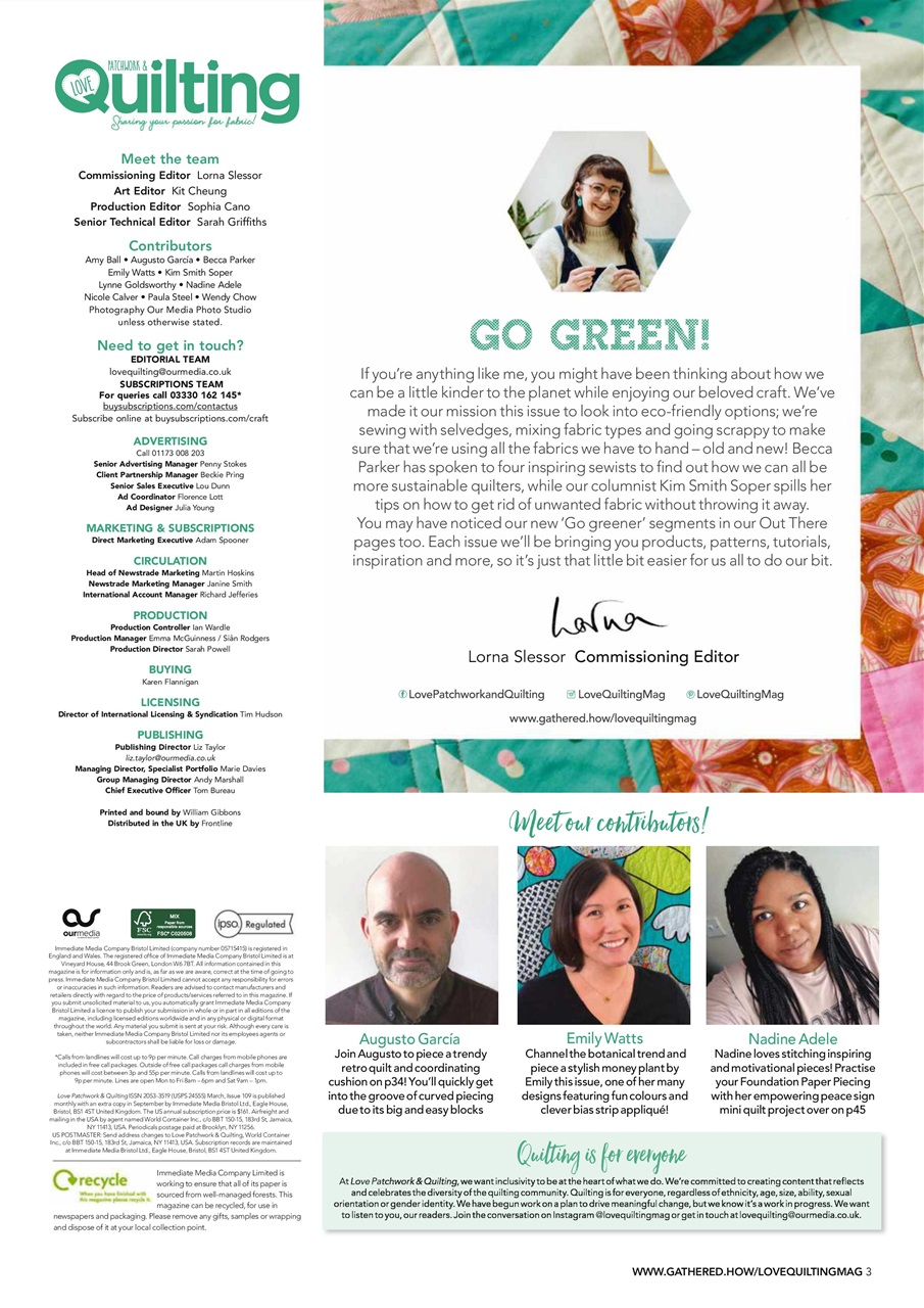 Love Patchwork & Quilting Preview Pages