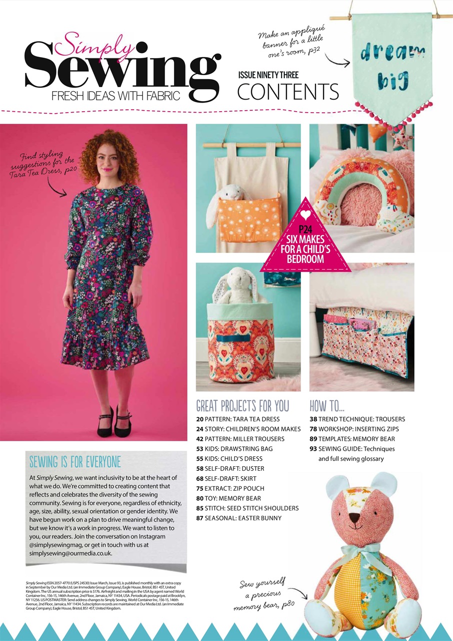 Simply Sewing Preview Pages