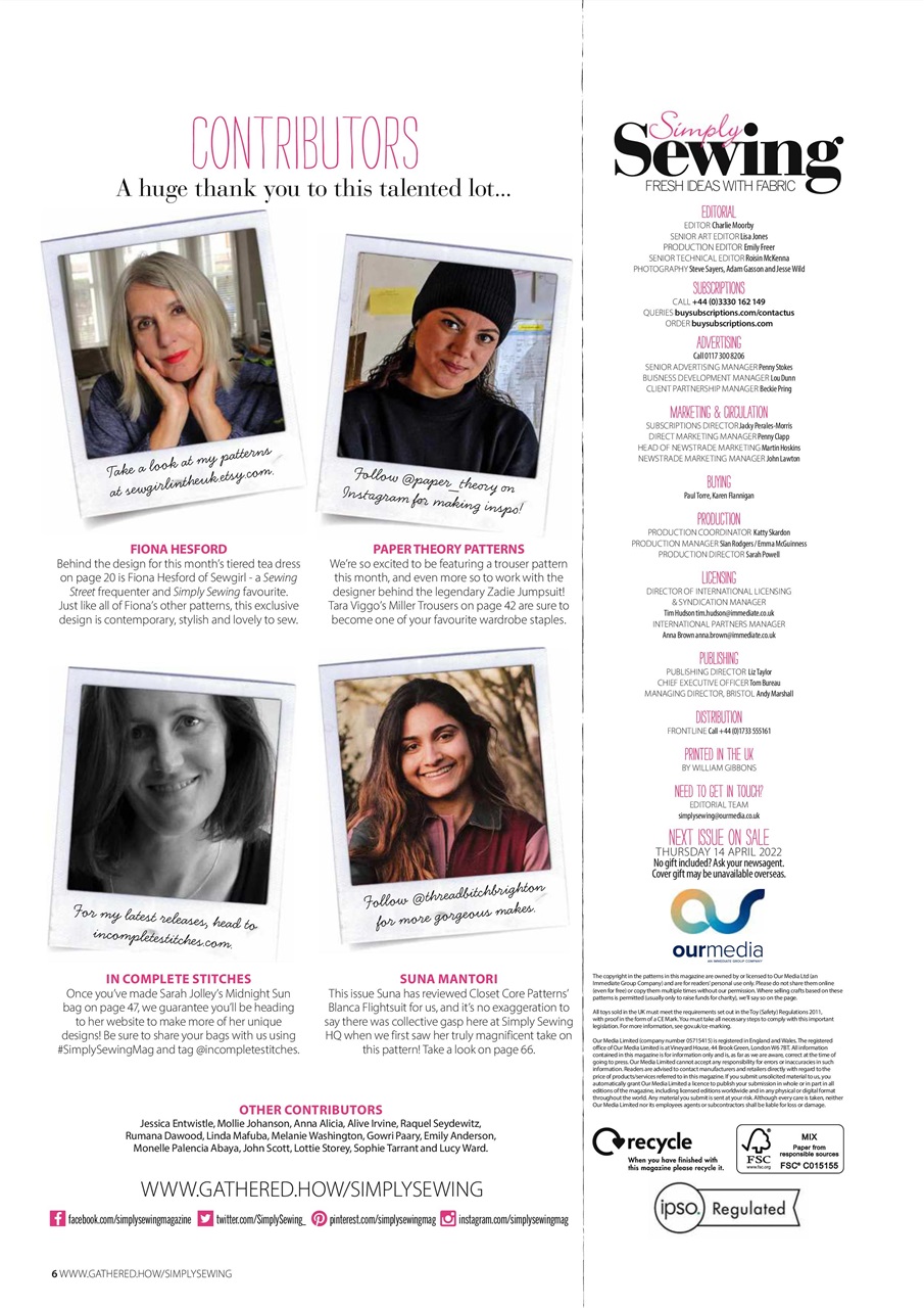 Simply Sewing Preview Pages