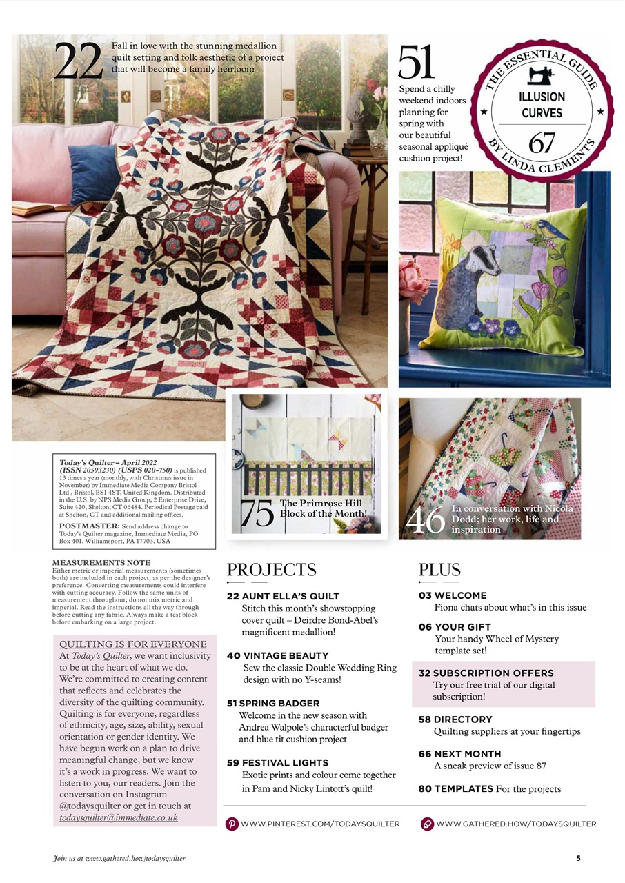 Today’s Quilter Preview Pages