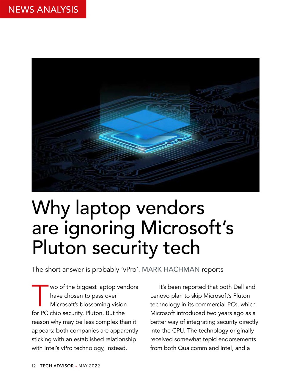 Tech Advisor Preview Pages