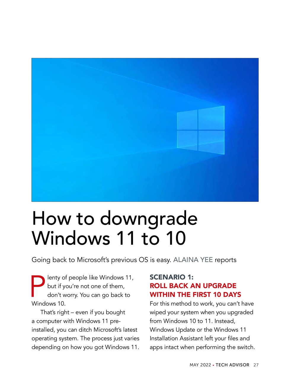 Tech Advisor Preview Pages