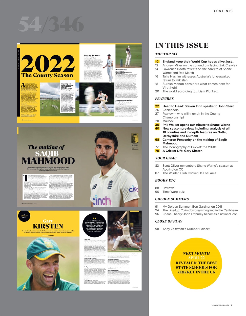 Wisden Cricket Monthly Preview Pages