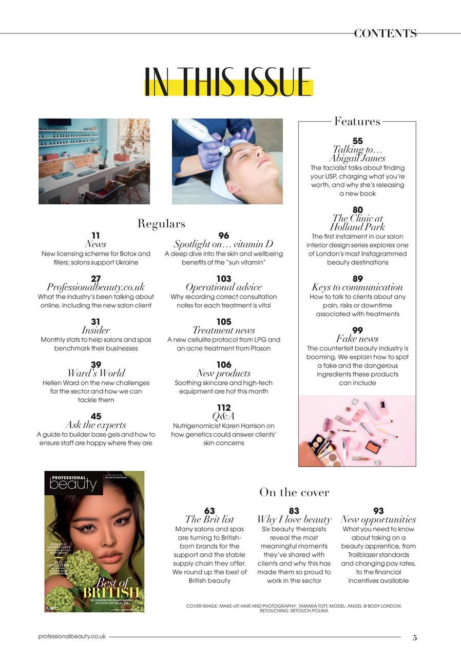 Professional Beauty Preview Pages