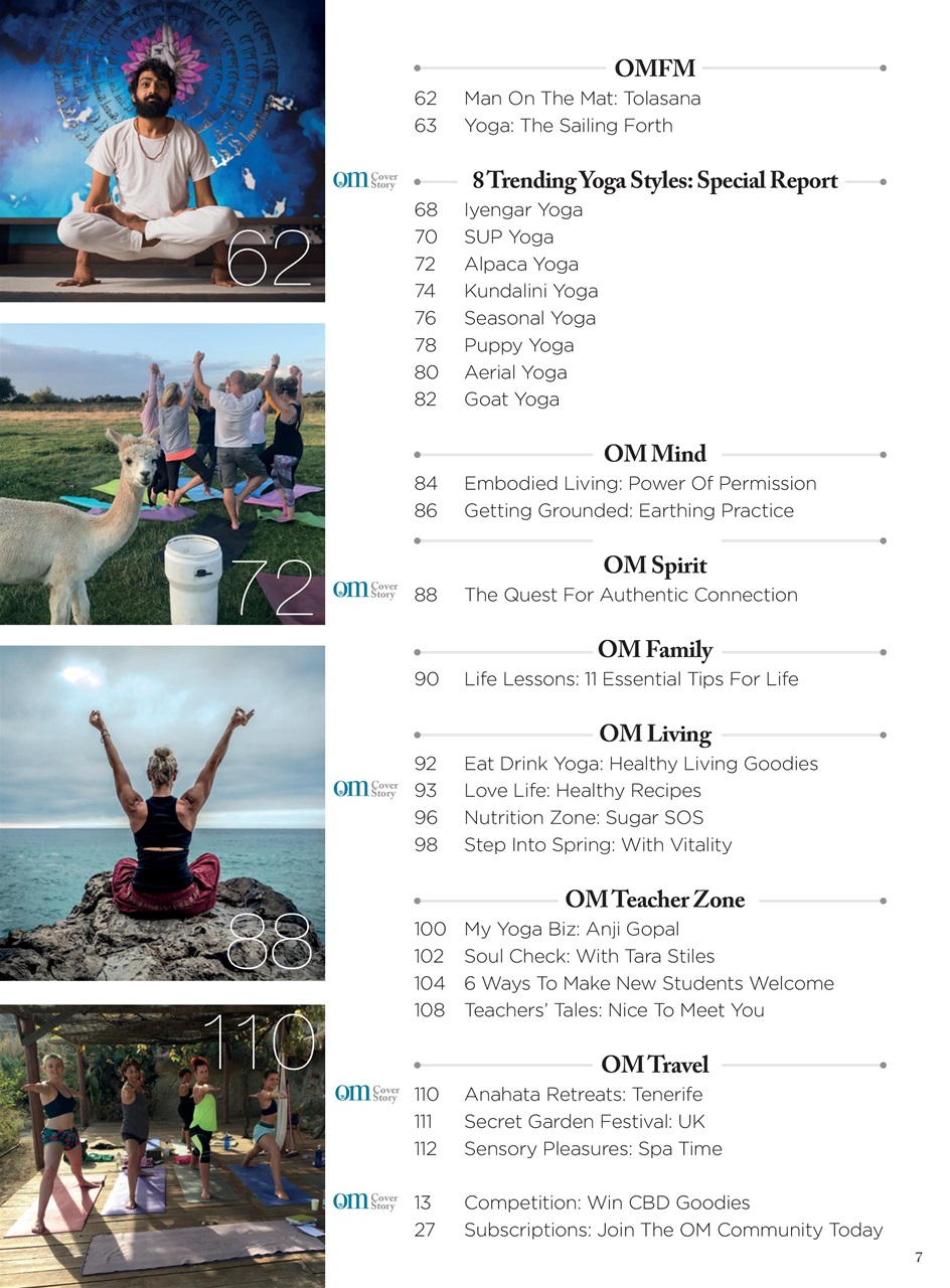 OM Yoga Magazine Preview Pages