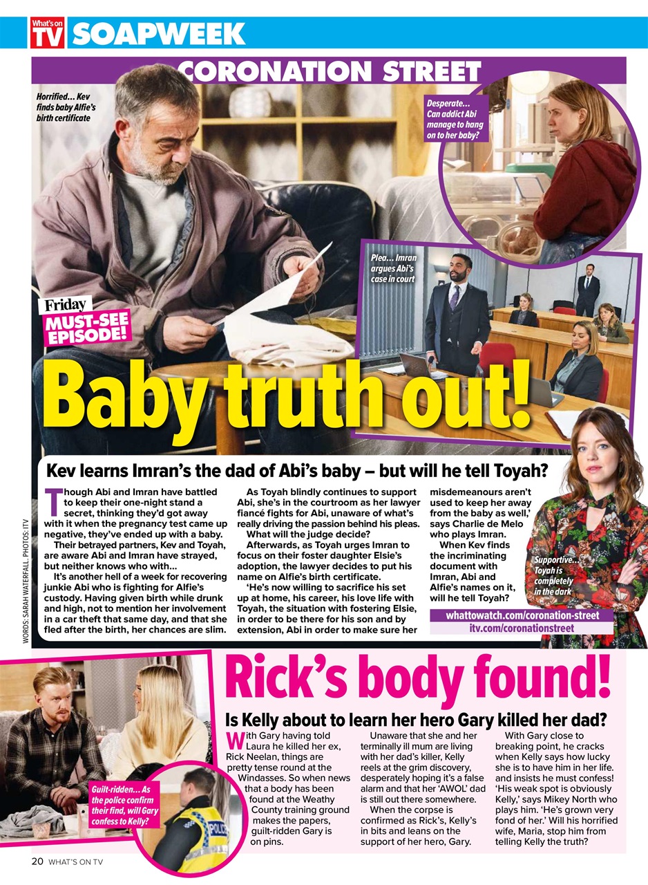 What's on TV Preview Pages