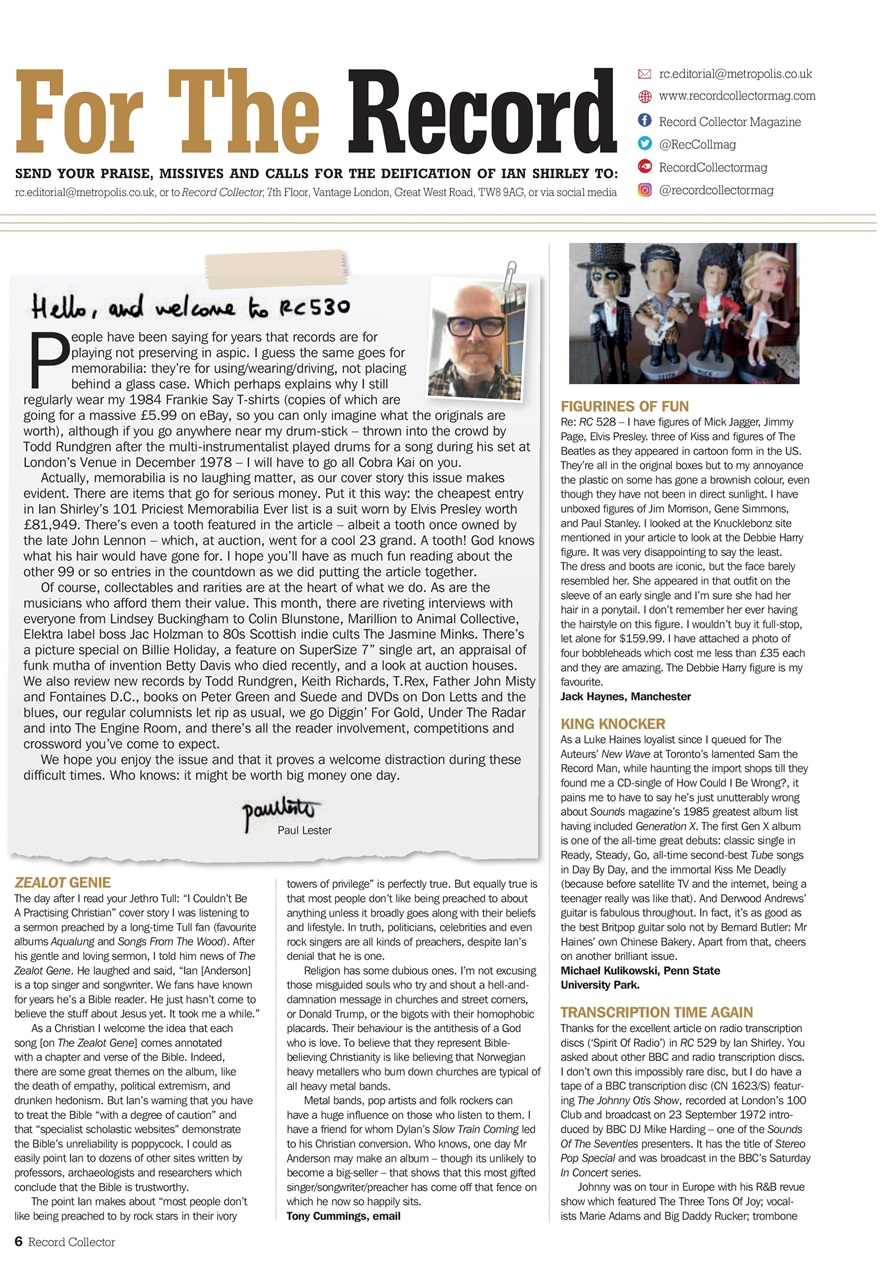 Record Collector Preview Pages