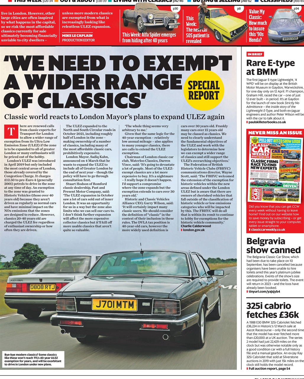 Classic Car Weekly Preview Pages