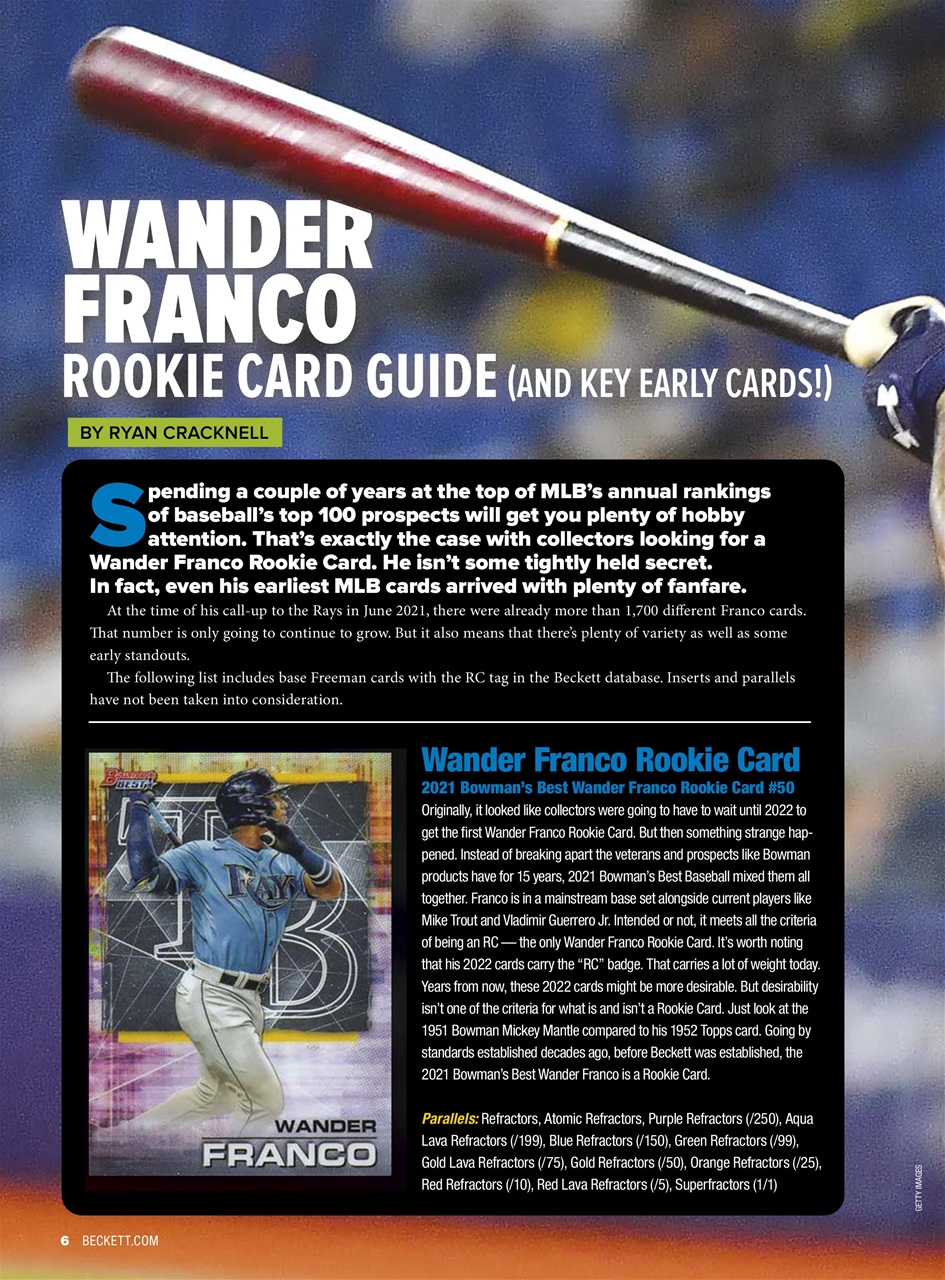 Beckett Baseball Magazine Preview Pages