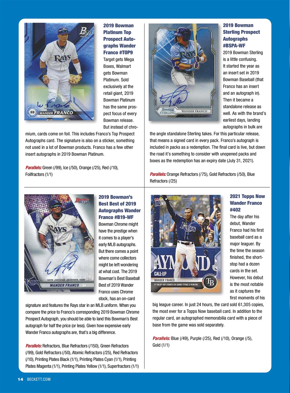 Beckett Baseball Magazine Preview Pages