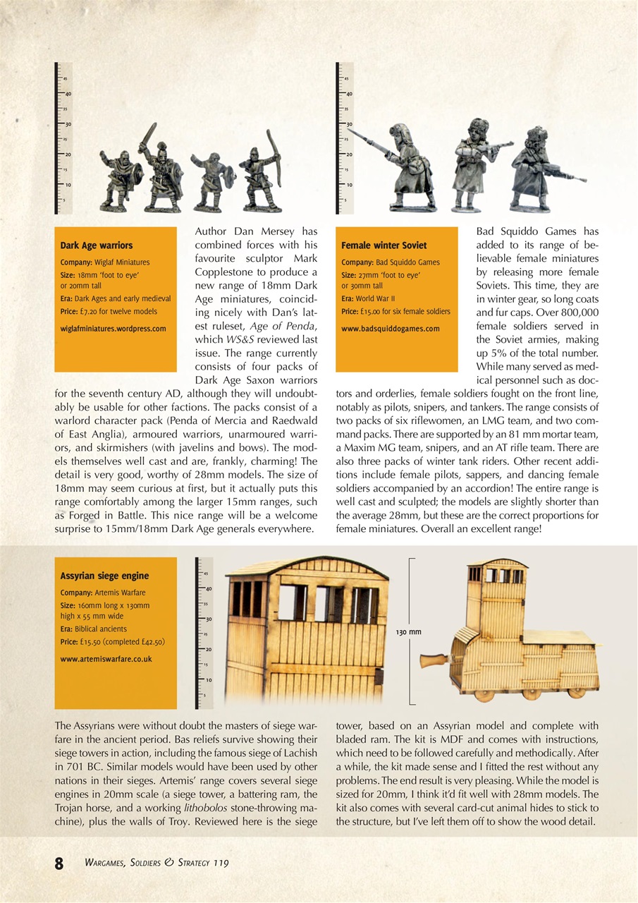 Wargames, Soldiers & Strategy Preview Pages