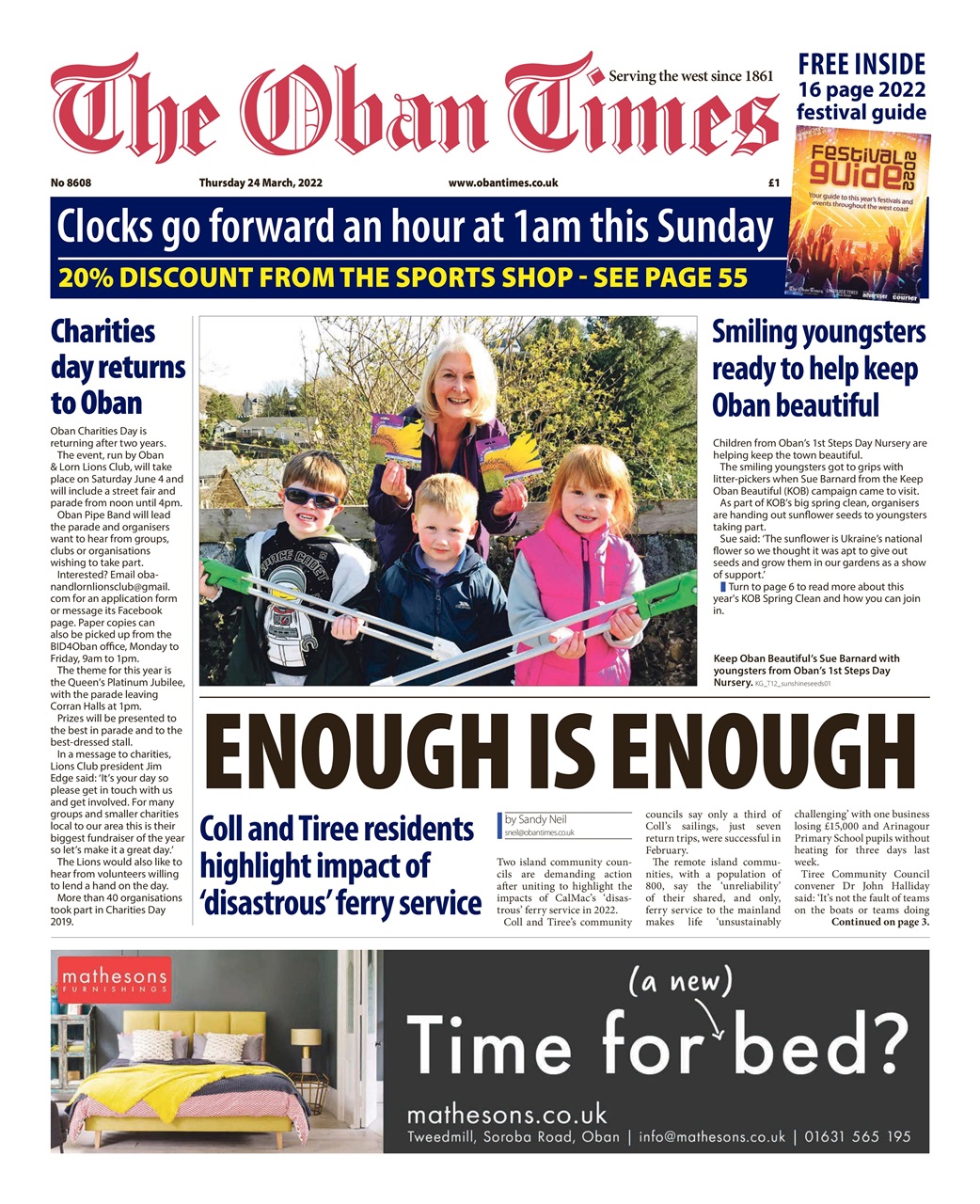 The Oban Times & Lochaber Times Preview Pages