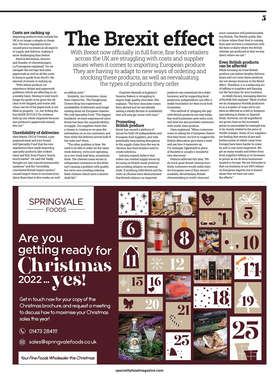 Speciality Food Preview Pages