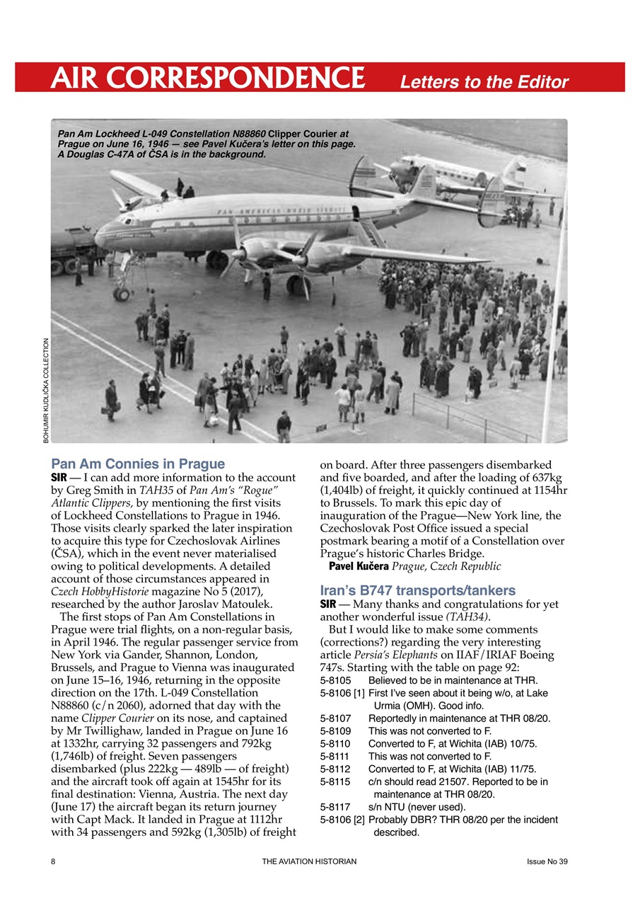 The Aviation Historian Magazine Preview Pages