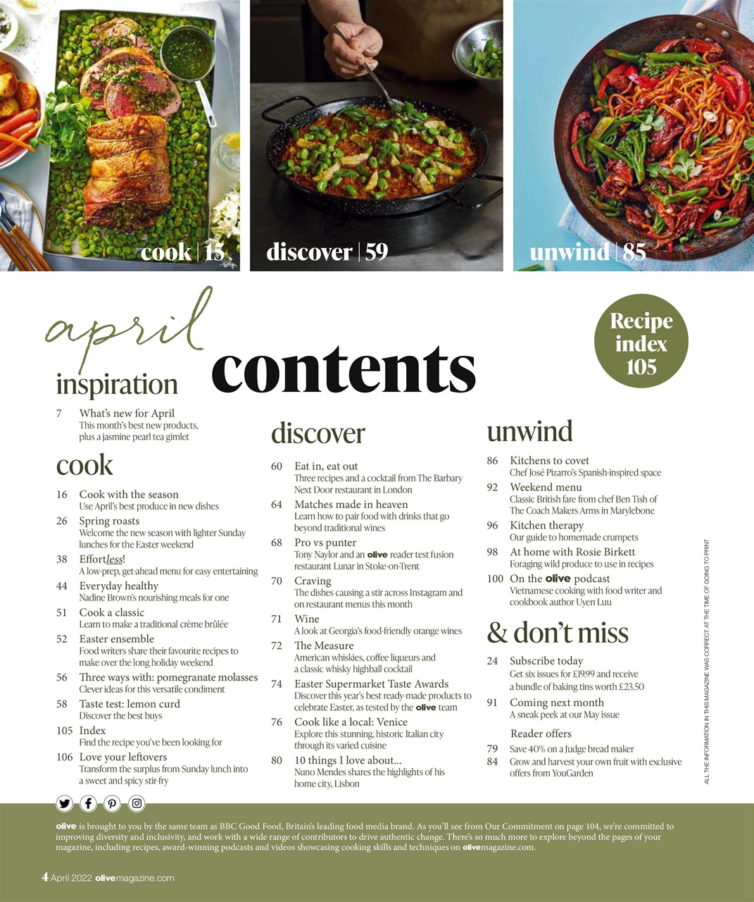 Olive Magazine Preview Pages