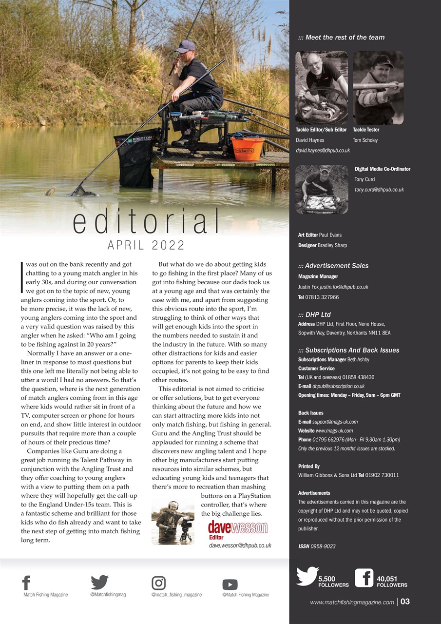 Match Fishing Preview Pages