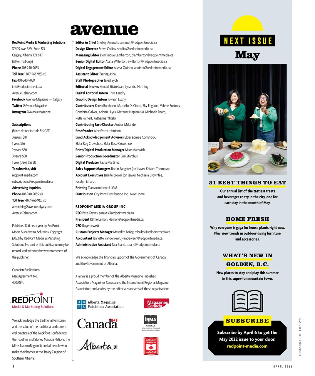 Avenue Calgary Preview Pages