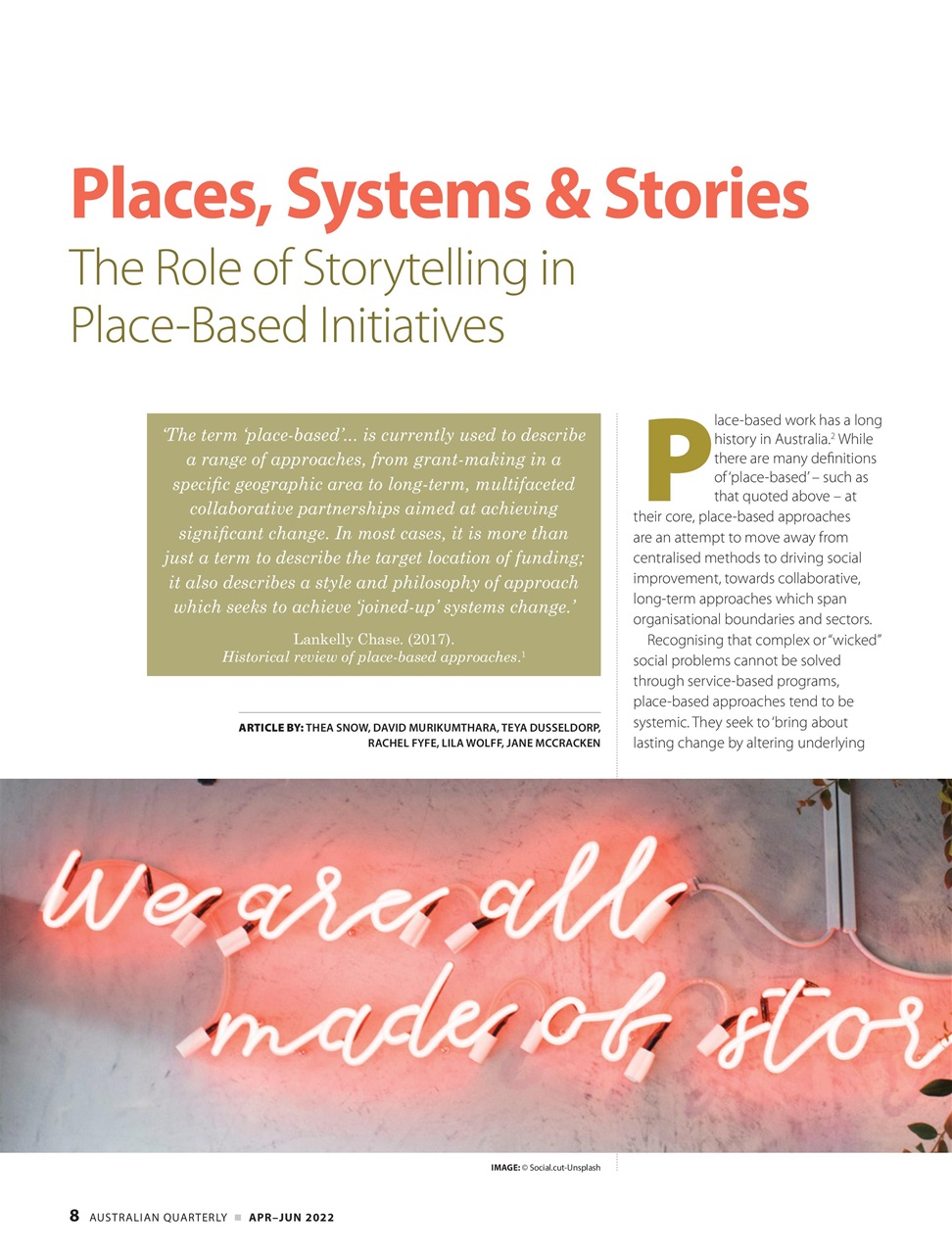 AQ: Australian Quarterly Preview Pages