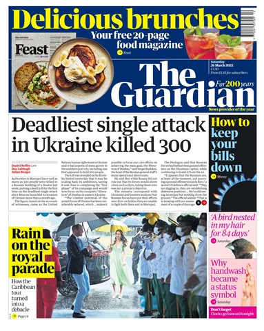 The Guardian Newspaper issue Saturday, March 26, 2022
