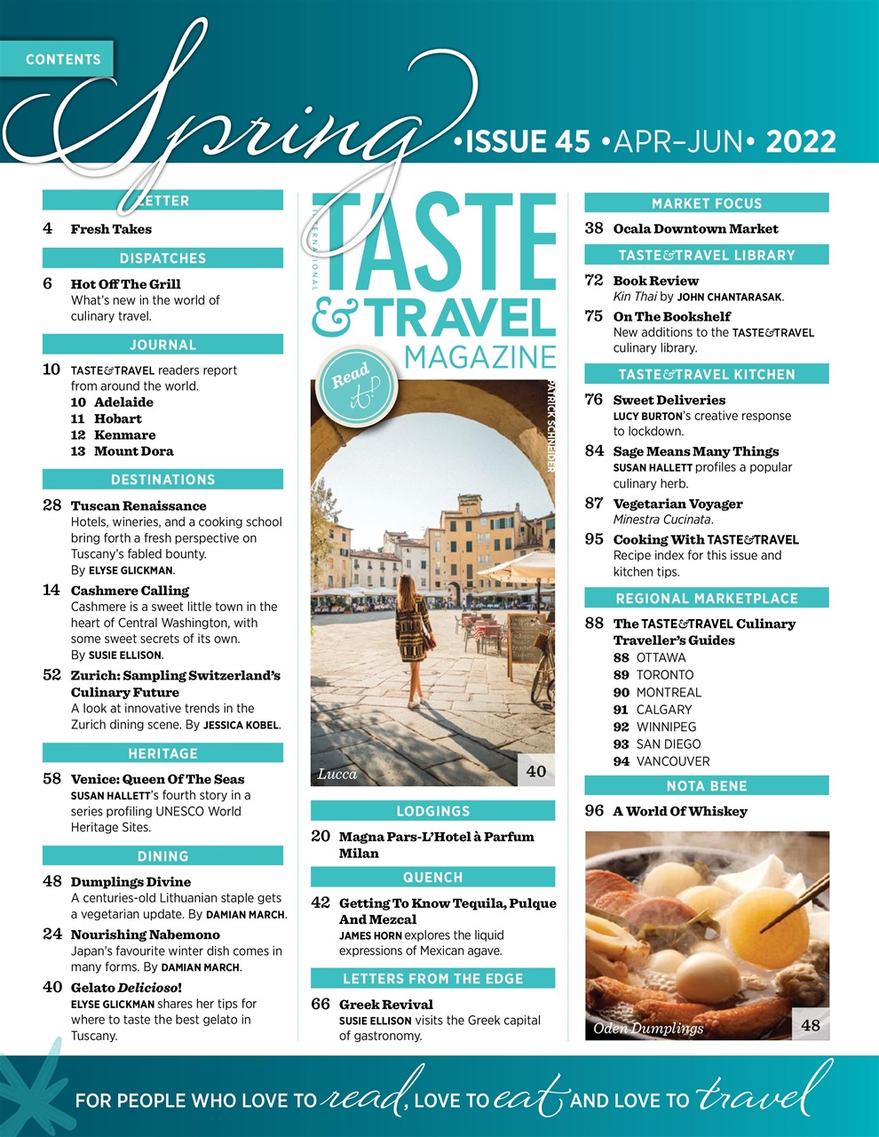 Taste & Travel International Preview Pages
