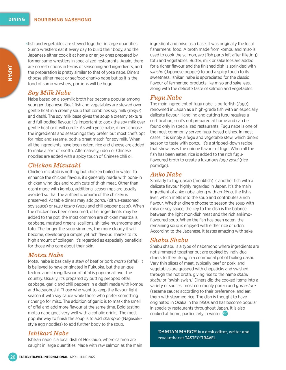 Taste & Travel International Preview Pages