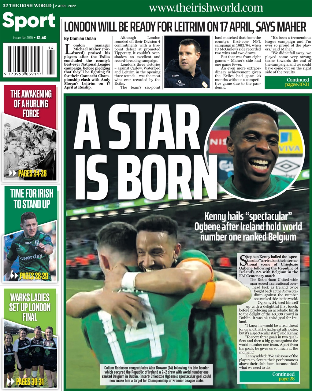 Irish World Preview Pages