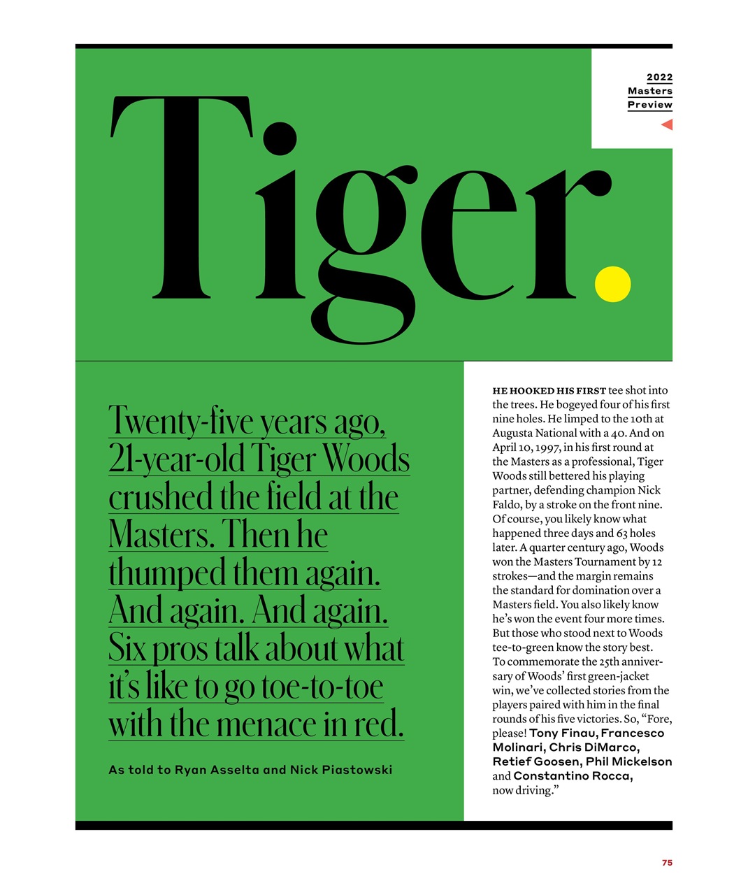 Golf Magazine Preview Pages