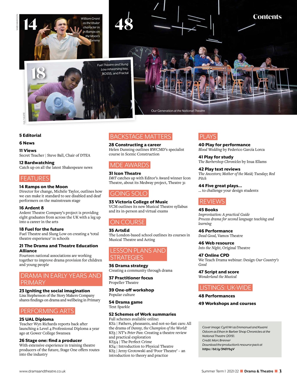 Drama and Theatre Preview Pages