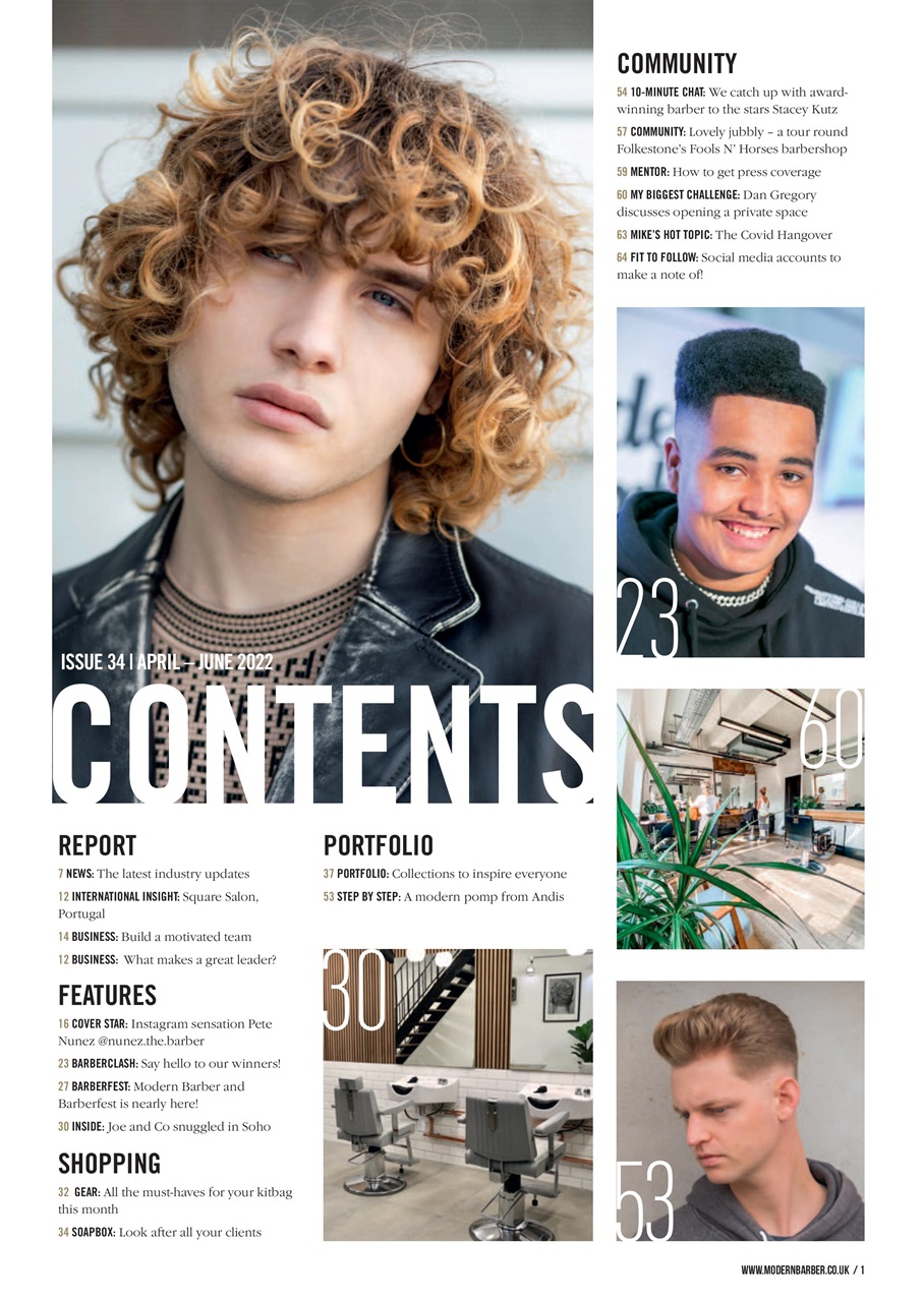 Modern Barber Preview Pages