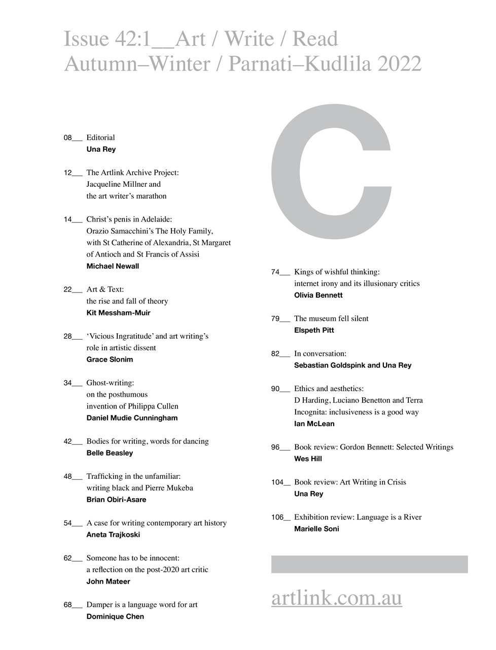 Artlink Magazine Preview Pages