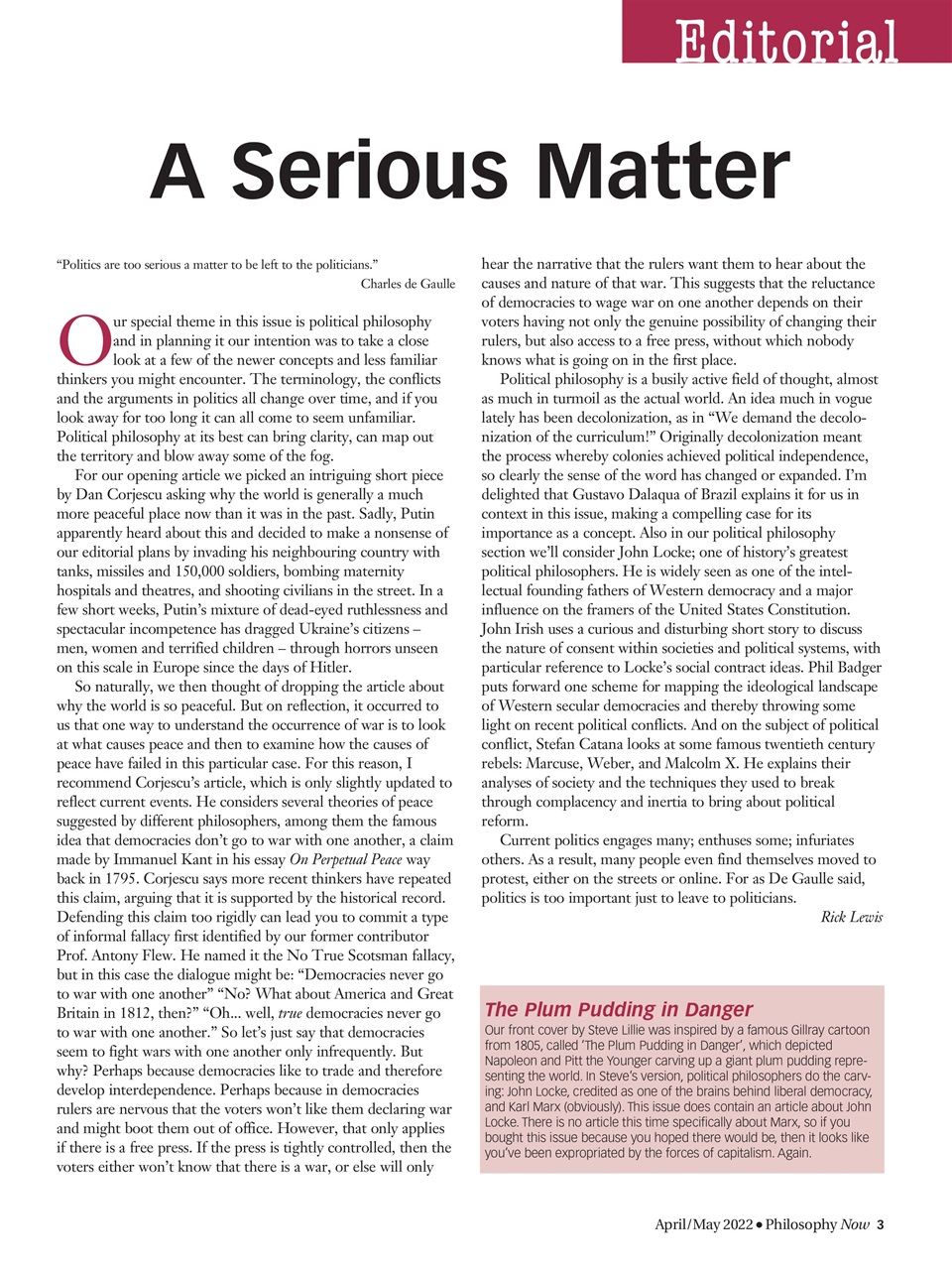 Philosophy Now Preview Pages