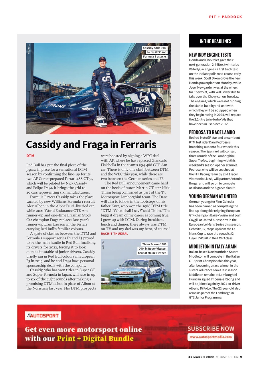 Autosport Preview Pages