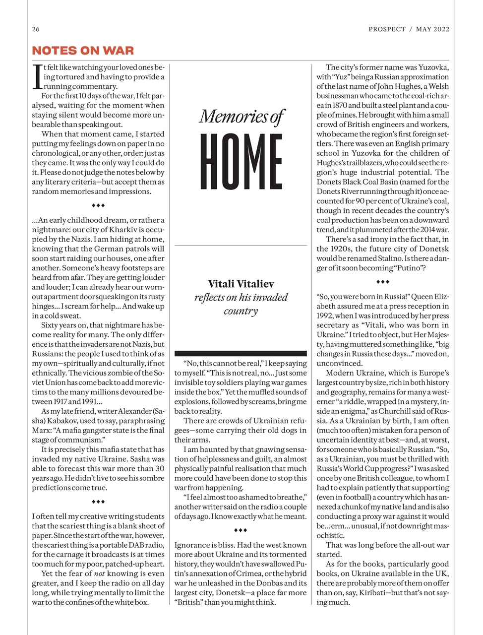 Prospect Magazine Preview Pages