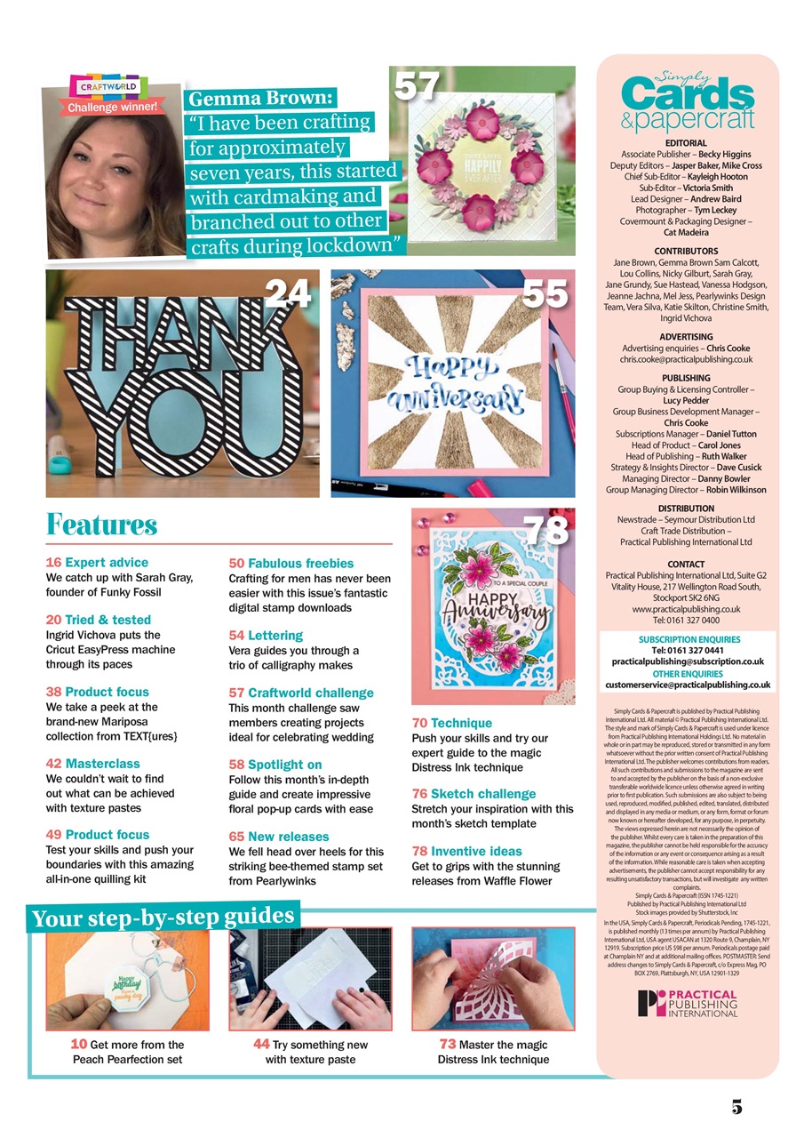 Simply Cards & Papercraft Preview Pages