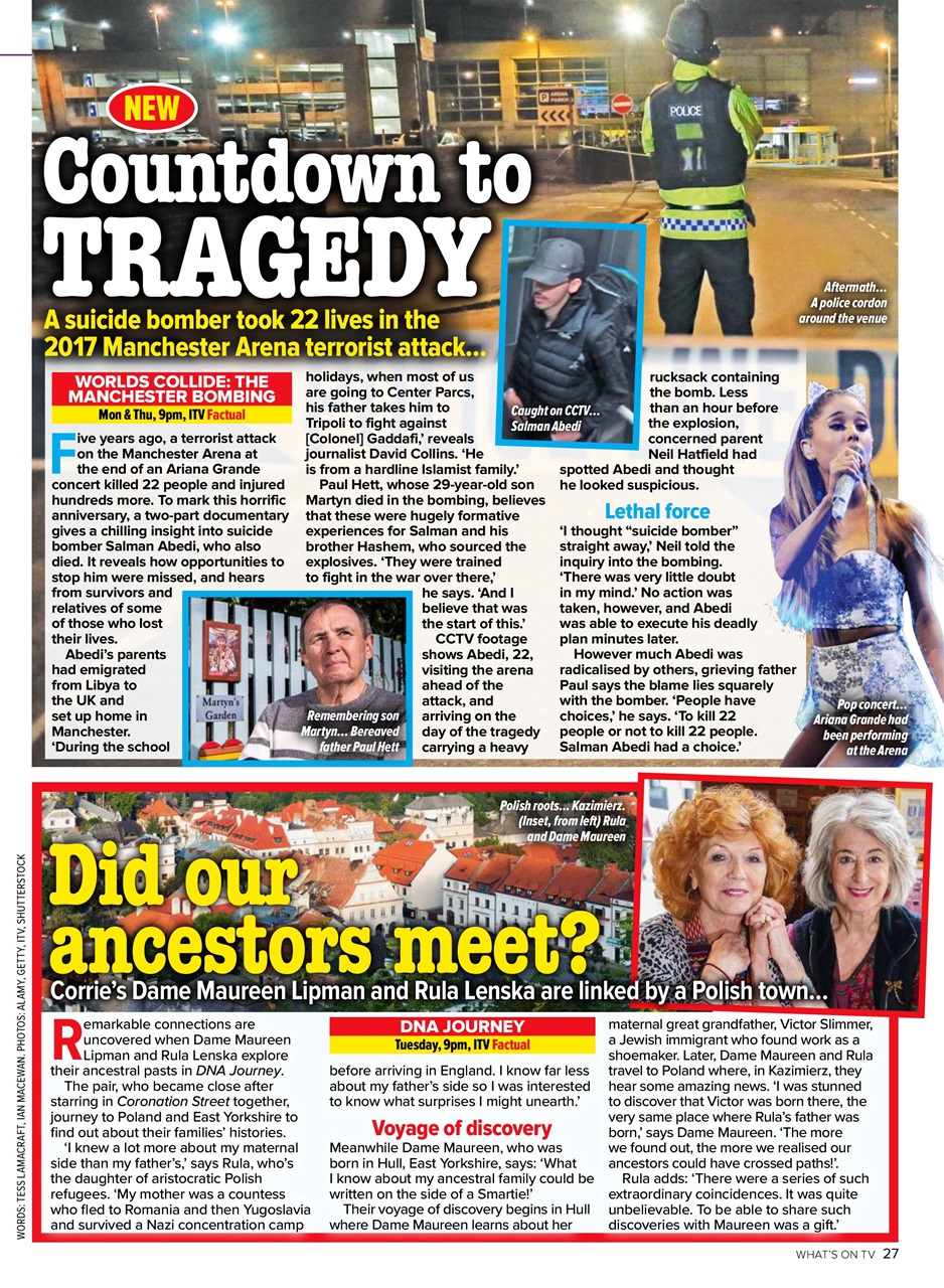 What's on TV Preview Pages