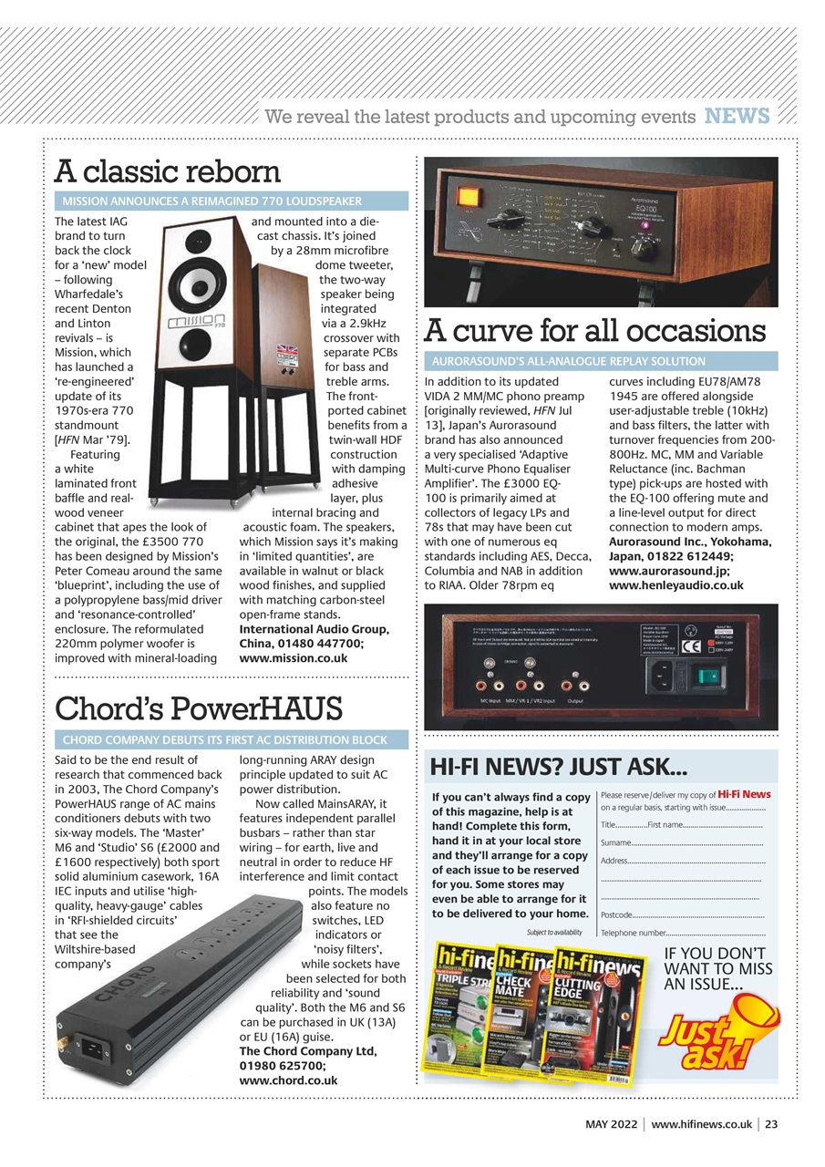 Hi-Fi News Preview Pages