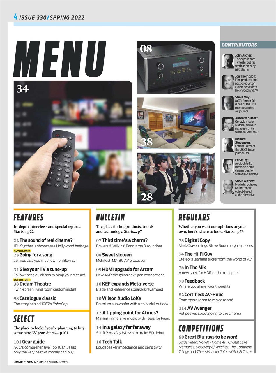 Home Cinema Choice Preview Pages