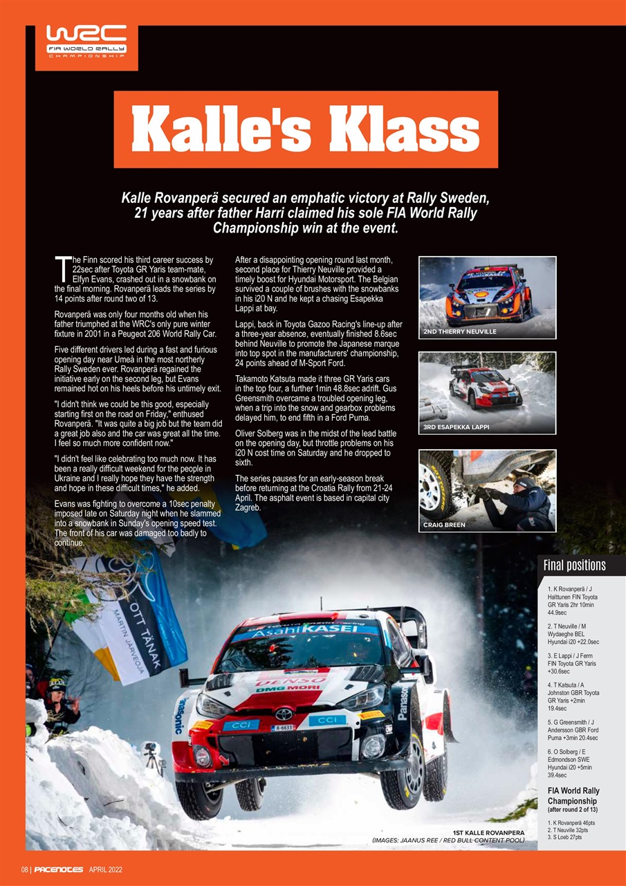 Pacenotes Rally magazine Preview Pages