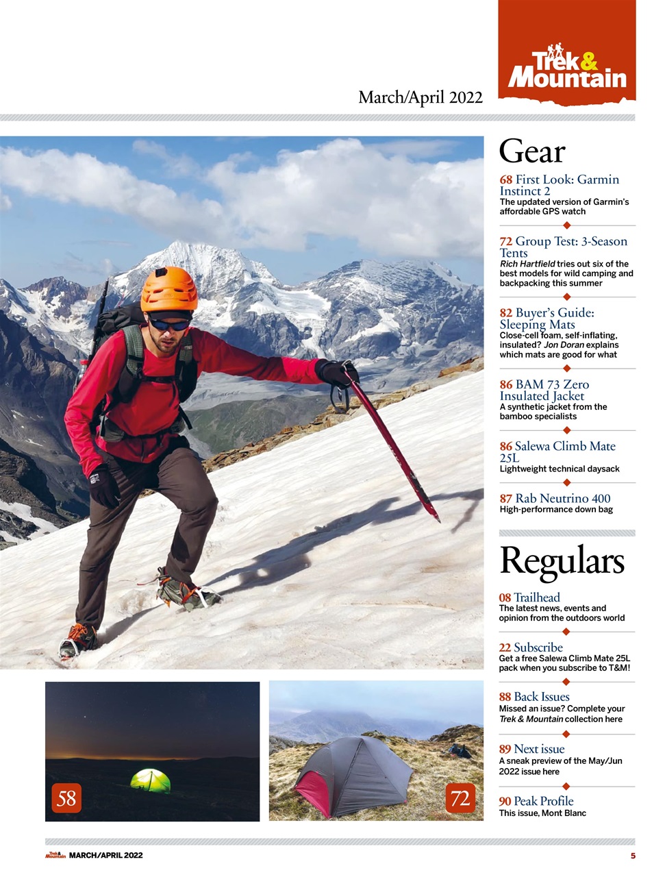 Trek & Mountain Magazine Preview Pages