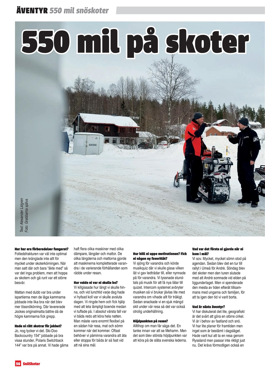 Tidningen Snöskoter Preview Pages