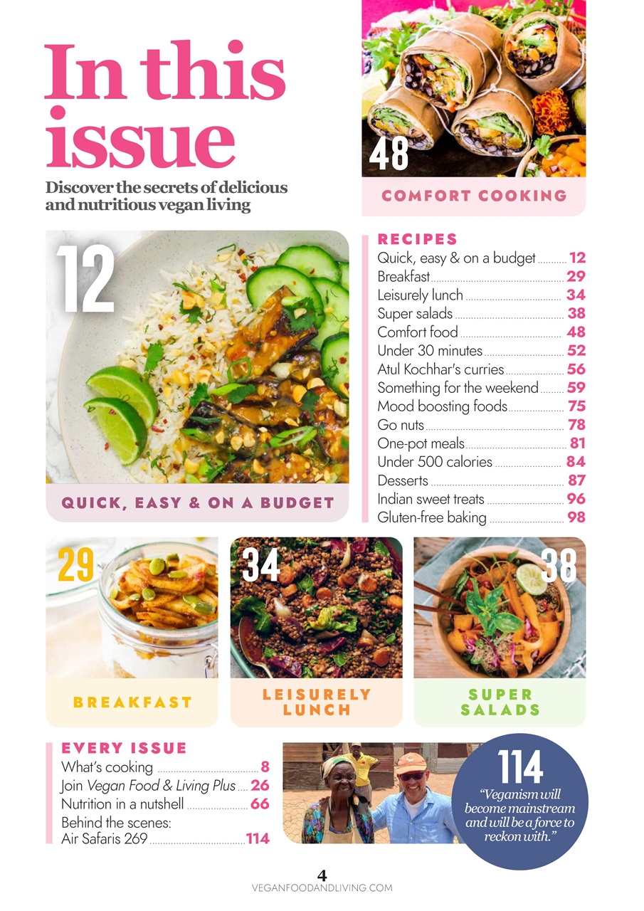 Vegan Food & Living Magazine Preview Pages