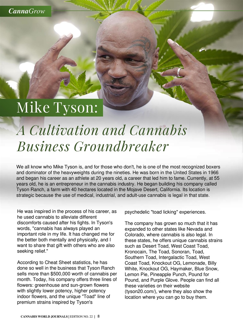 Cannabis World Journals Preview Pages