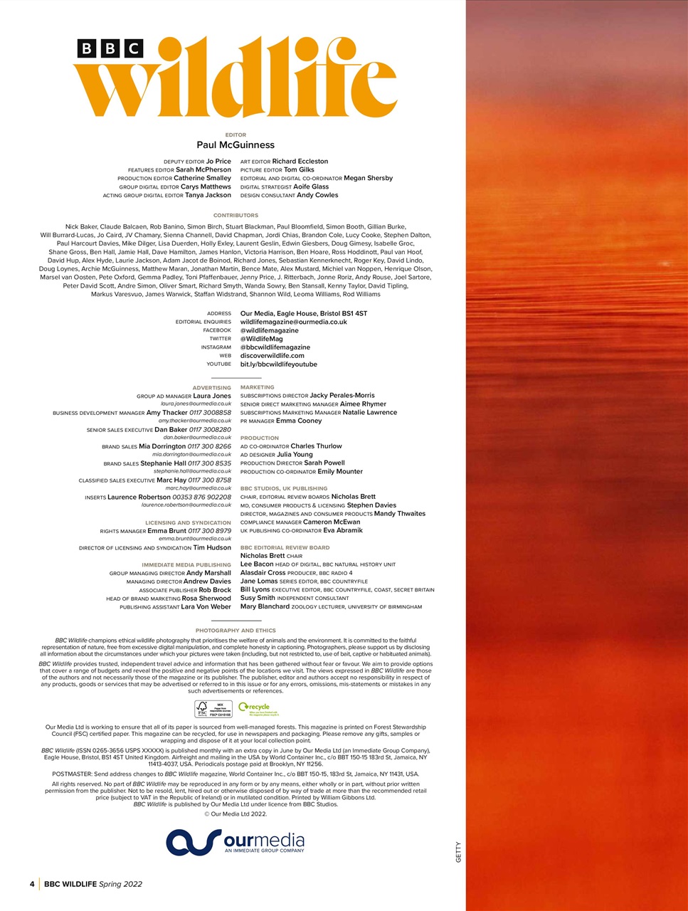 BBC Wildlife Magazine Preview Pages